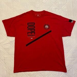 Dope Sport Bougie Crew Red T shirt XL